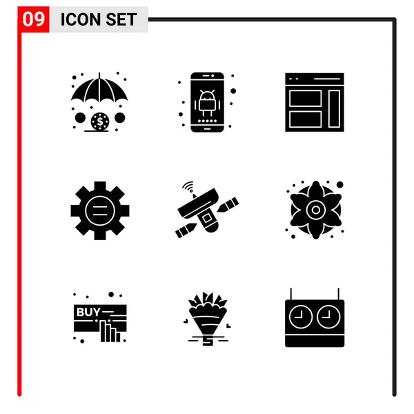 Set Universeller Kreativer Symbole Einfach Vektorillustrationen Für Web Und Mobile — Stockvektor