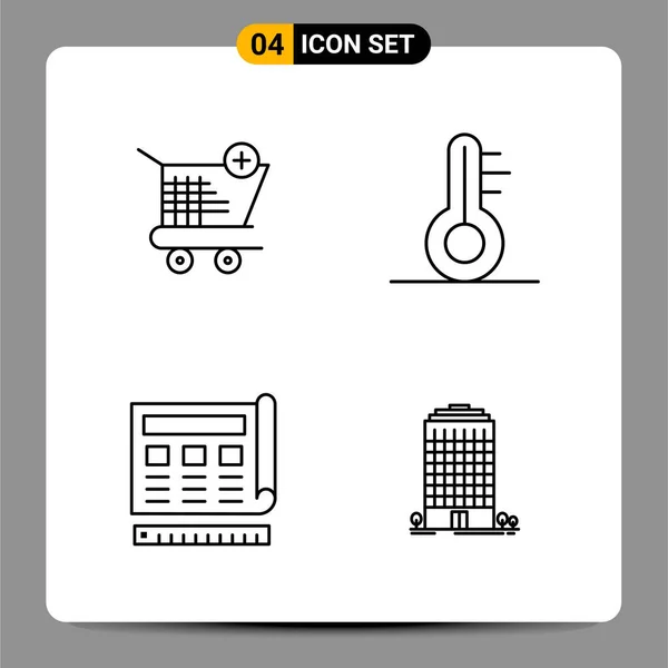 Conjunto Iconos Creativos Universales Simplemente Vector Ilustraciones Para Aplicaciones Web — Vector de stock