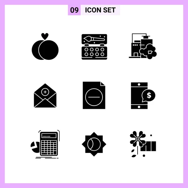 Conjunto Iconos Creativos Universales Simplemente Vector Ilustraciones Para Aplicaciones Web — Archivo Imágenes Vectoriales