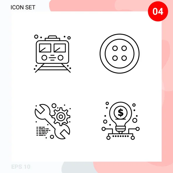 Kreatív Ikonok Set Design Fehér Háttér — Stock Vector