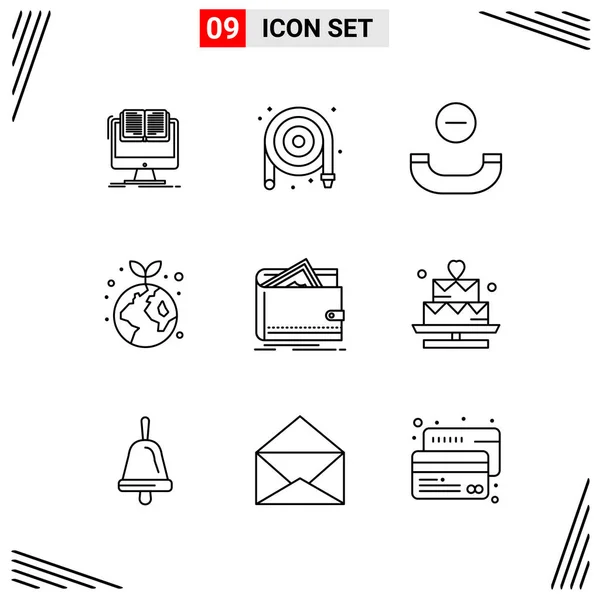 Conjunto Iconos Creativos Universales Simplemente Vector Ilustraciones Para Aplicaciones Web — Vector de stock