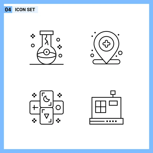 Set Universal Creative Icons Simply Vector Illustrations Web Mobile Apps — Stock Vector