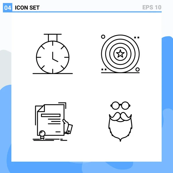 Set Universal Creative Icons Simply Vector Illustrations Web Mobile Apps — Stock Vector