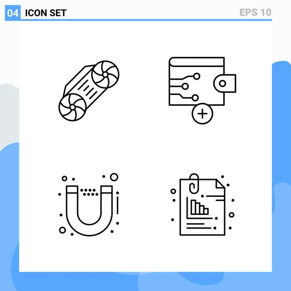 Set Universal Creative Icons Simply Vector Illustrations Web Mobile Apps — Stock Vector