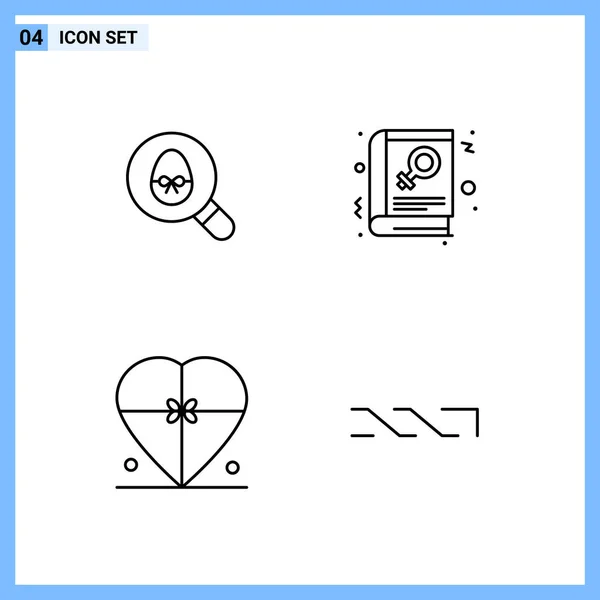 Conjunto Iconos Creativos Universales Simplemente Vector Ilustraciones Para Aplicaciones Web — Vector de stock