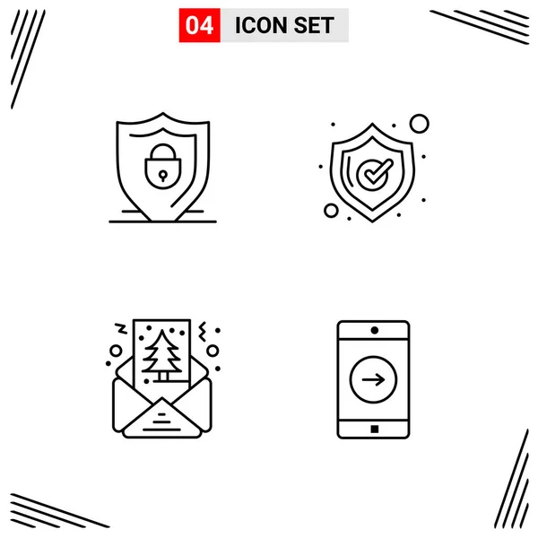 Conjunto Iconos Creativos Universales Simplemente Vector Ilustraciones Para Aplicaciones Web — Vector de stock