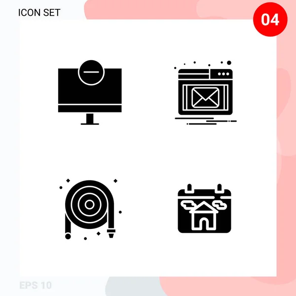 Conjunto Iconos Creativos Universales Simplemente Vector Ilustraciones Para Aplicaciones Web — Vector de stock