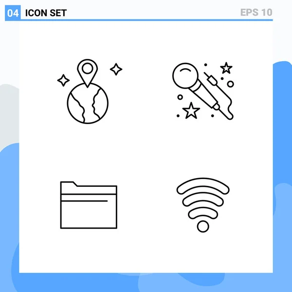 Set de 25 iconos de negocio universales Vector — Vector de stock