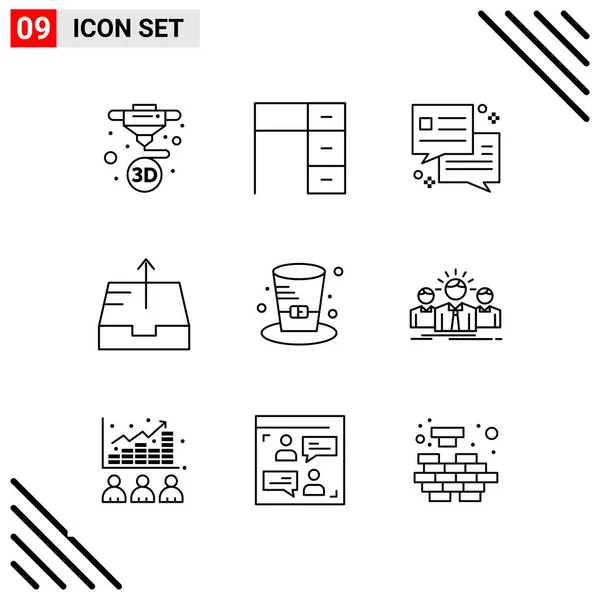 Conjunto Iconos Creativos Universales Simplemente Vector Ilustraciones Para Aplicaciones Web — Vector de stock