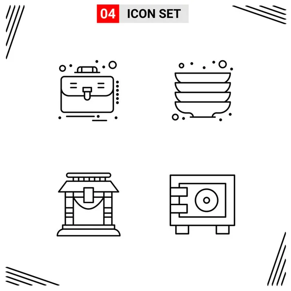 Set Universeller Kreativer Symbole Einfach Vektorillustrationen Für Web Und Mobile — Stockvektor