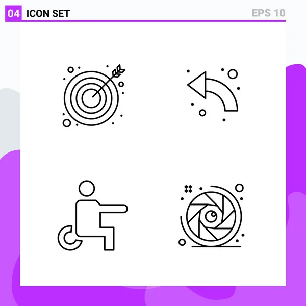 Conjunto Iconos Creativos Universales Simplemente Vector Ilustraciones Para Aplicaciones Web — Vector de stock