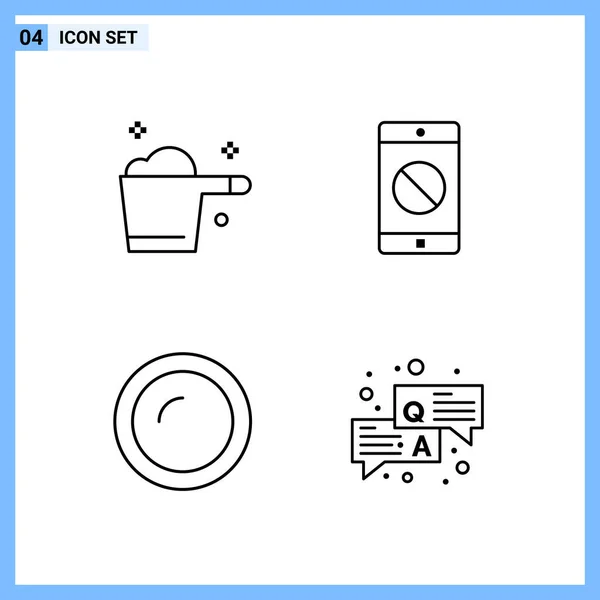 Set Universal Creative Icons Simply Vector Illustrations Web Mobile Apps — Stock Vector