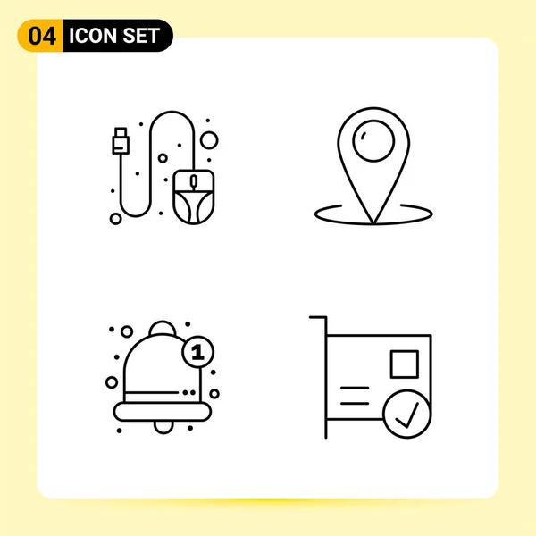 Set Universal Creative Icons Simply Vector Illustrations Web Mobile Apps — Stock Vector