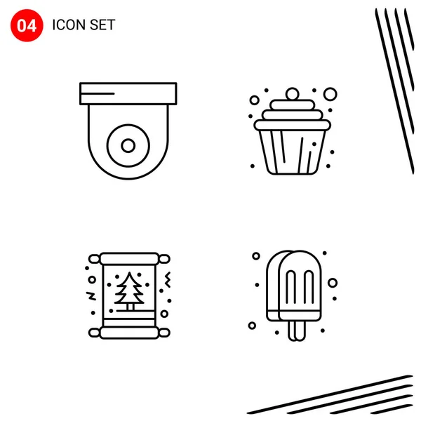 Conjunto Iconos Creativos Universales Simplemente Vector Ilustraciones Para Aplicaciones Web — Archivo Imágenes Vectoriales