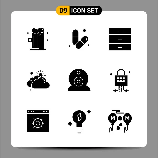 Set Dari Ikon Kreatif Universal Cukup Ilustrasi Vektor Untuk Aplikasi - Stok Vektor