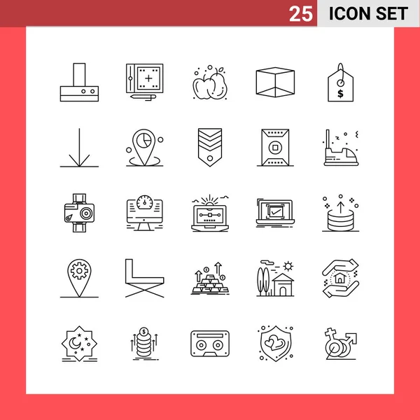 Conjunto Iconos Creativos Universales Simplemente Vector Ilustraciones Para Aplicaciones Web — Vector de stock