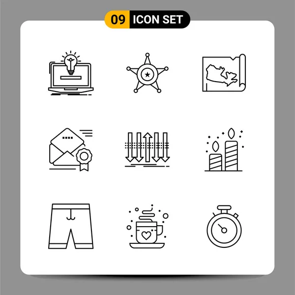 Set Universal Creative Icons Simply Vector Illustrations Web Mobile Apps — Stock Vector