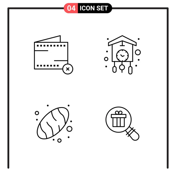 Conjunto Iconos Creativos Universales Simplemente Vector Ilustraciones Para Aplicaciones Web — Archivo Imágenes Vectoriales