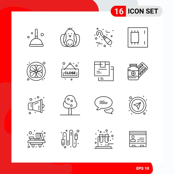 Conjunto Iconos Creativos Universales Simplemente Vector Ilustraciones Para Aplicaciones Web — Vector de stock