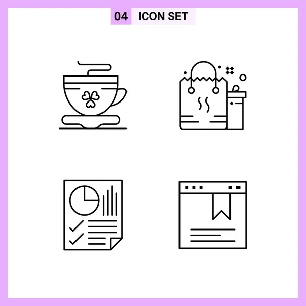 Conjunto Iconos Creativos Universales Simplemente Vector Ilustraciones Para Aplicaciones Web — Vector de stock