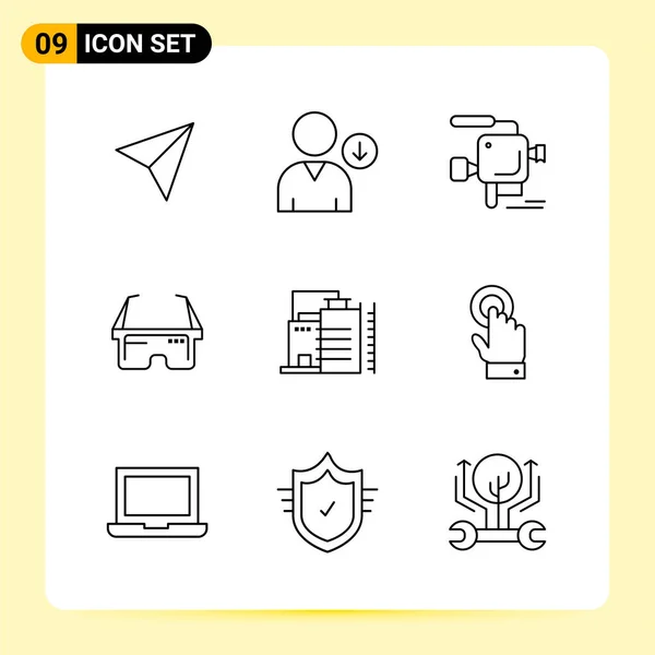 Conjunto Iconos Creativos Universales Simplemente Vector Ilustraciones Para Aplicaciones Web — Vector de stock