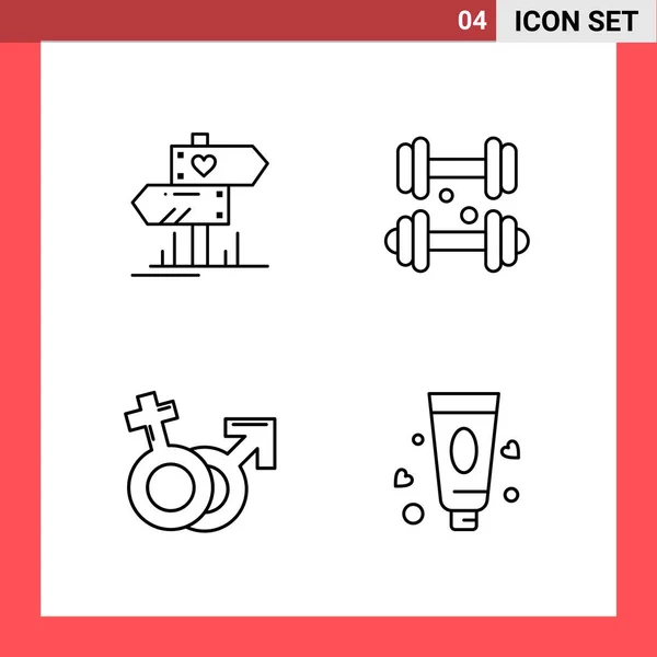 Conjunto Iconos Creativos Universales Simplemente Vector Ilustraciones Para Aplicaciones Web — Vector de stock