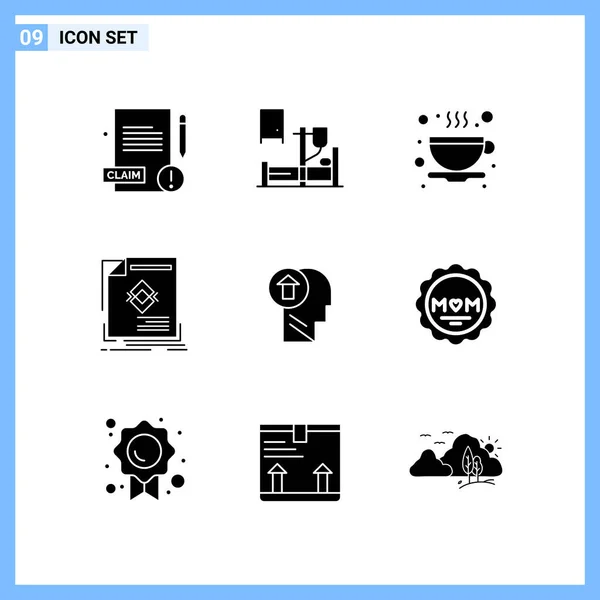 Conjunto Iconos Creativos Universales Simplemente Vector Ilustraciones Para Aplicaciones Web — Archivo Imágenes Vectoriales