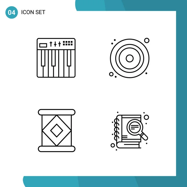 Ensemble Icônes Créatives Universelles Simplement Vectorielles Illustrations Pour Applications Projets — Image vectorielle