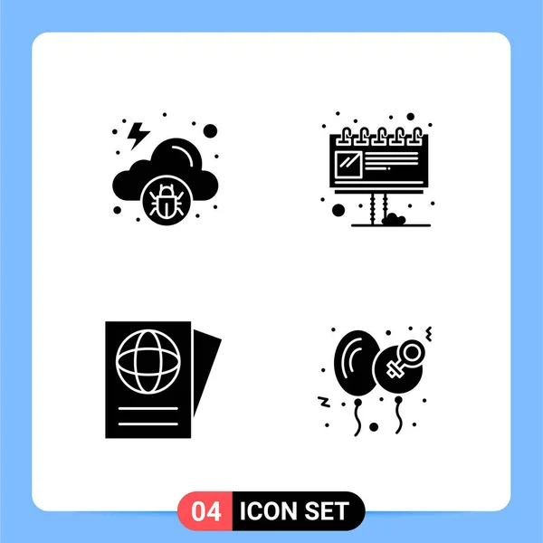 Conjunto Iconos Creativos Universales Simplemente Vector Ilustraciones Para Aplicaciones Web — Archivo Imágenes Vectoriales