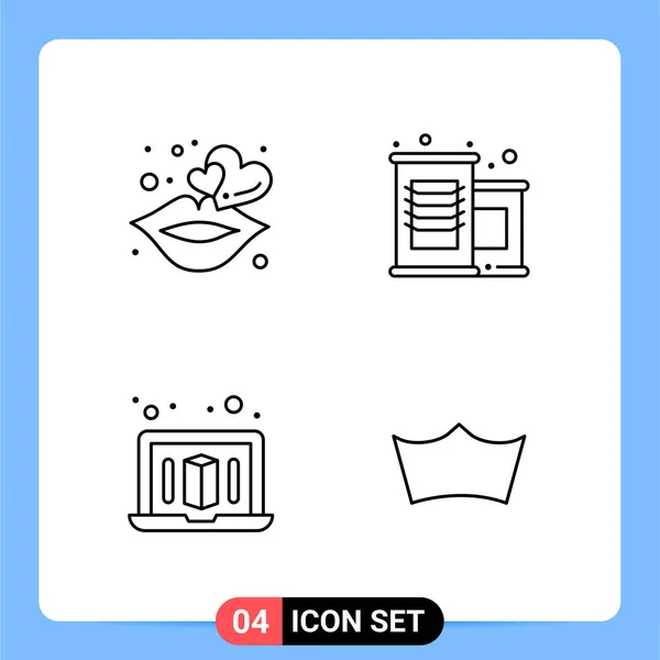 Conjunto Iconos Creativos Universales Simplemente Vector Ilustraciones Para Aplicaciones Web — Vector de stock