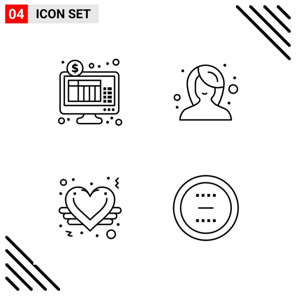 Conjunto Iconos Creativos Universales Simplemente Vector Ilustraciones Para Aplicaciones Web — Vector de stock