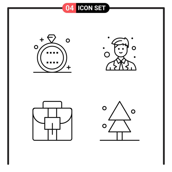 Conjunto Iconos Creativos Universales Simplemente Vector Ilustraciones Para Aplicaciones Web — Vector de stock