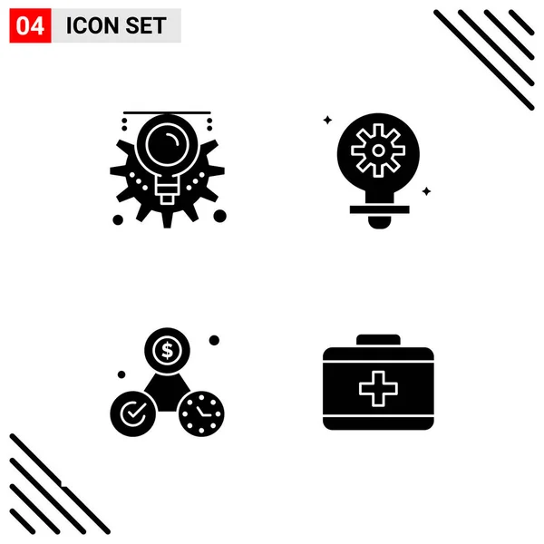 Conjunto Iconos Creativos Universales Simplemente Vector Ilustraciones Para Aplicaciones Web — Archivo Imágenes Vectoriales