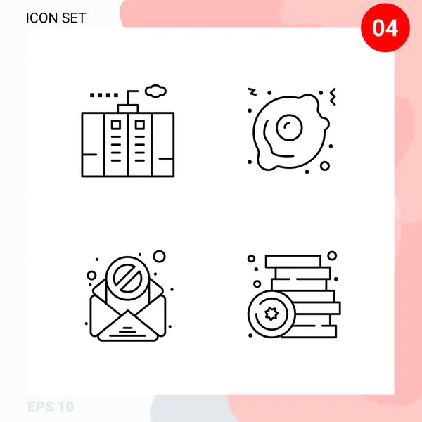 Conjunto Iconos Creativos Universales Simplemente Vector Ilustraciones Para Aplicaciones Web — Archivo Imágenes Vectoriales