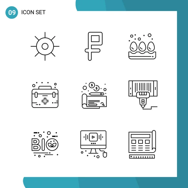 Set Universal Creative Icons Simply Vector Illustrations Web Mobile Apps — Stock Vector