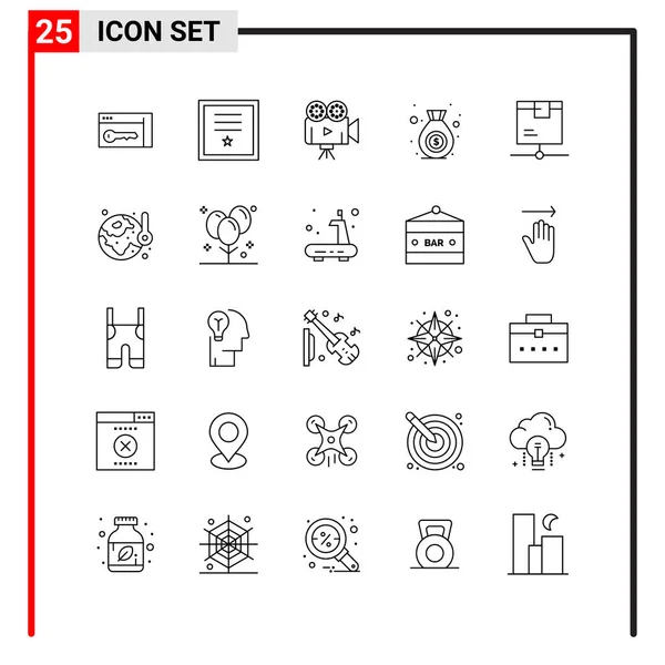 Set Universal Creative Icons Simply Vector Illustrations Web Mobile Apps — Stock Vector