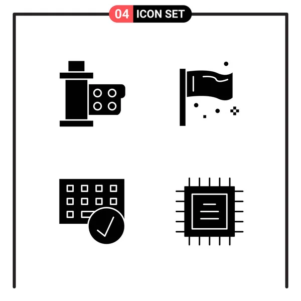 Conjunto Iconos Creativos Universales Simplemente Vector Ilustraciones Para Aplicaciones Web — Vector de stock