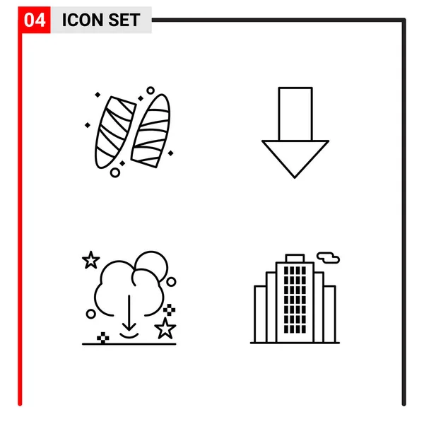 Set Universal Creative Icons Simply Vector Illustrations Web Mobile Apps — Stock Vector