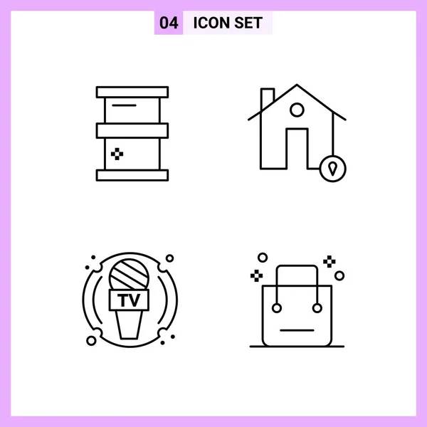 Set Universal Creative Icons Simply Vector Illustrations Web Mobile Apps — Stock Vector