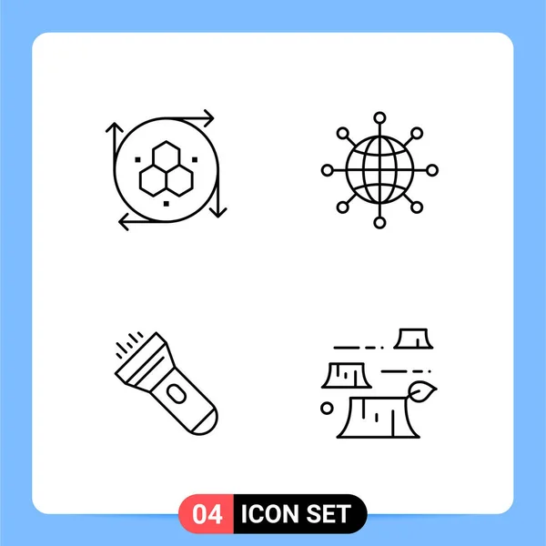 Conjunto Iconos Creativos Universales Simplemente Vector Ilustraciones Para Aplicaciones Web — Archivo Imágenes Vectoriales