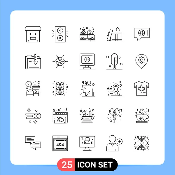 Conjunto Iconos Creativos Universales Simplemente Vector Ilustraciones Para Aplicaciones Web — Vector de stock