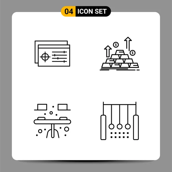 Conjunto Iconos Creativos Universales Simplemente Vector Ilustraciones Para Aplicaciones Web — Vector de stock