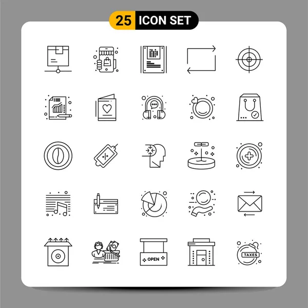 Conjunto Iconos Creativos Universales Simplemente Vector Ilustraciones Para Aplicaciones Web — Vector de stock