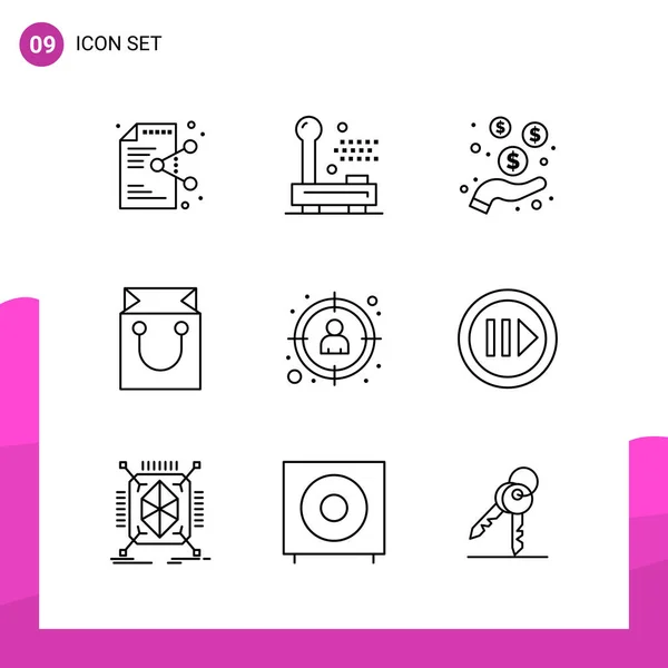 Set Universal Creative Icons Simply Vector Illustrations Web Mobile Apps — Stock Vector