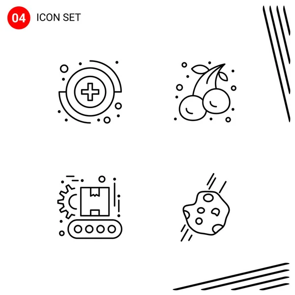 Conjunto Iconos Creativos Universales Simplemente Vector Ilustraciones Para Aplicaciones Web — Vector de stock