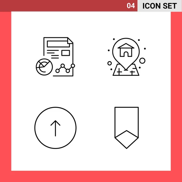 Conjunto Iconos Creativos Universales Simplemente Vector Ilustraciones Para Aplicaciones Web — Vector de stock