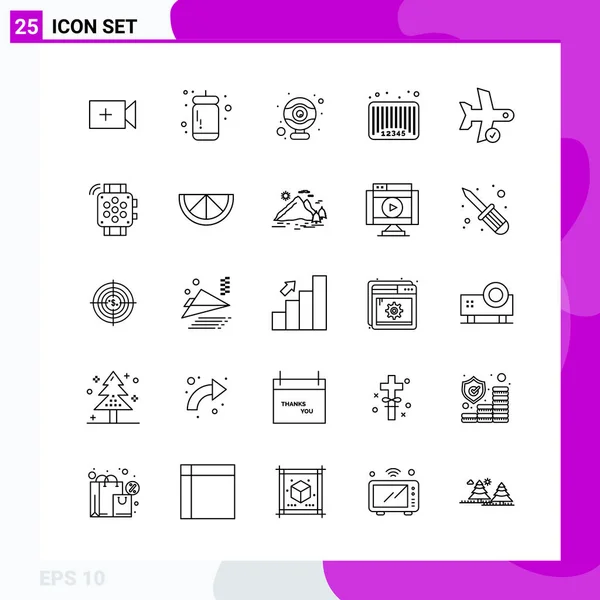 Set Universal Creative Icons Simply Vector Illustrations Web Mobile Apps — Stock Vector