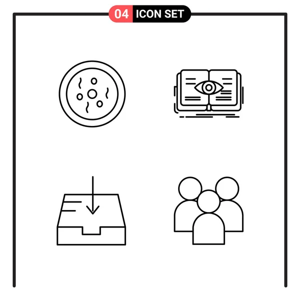 Set Universal Creative Icons Simply Vector Illustrations Web Mobile Apps — Stock Vector