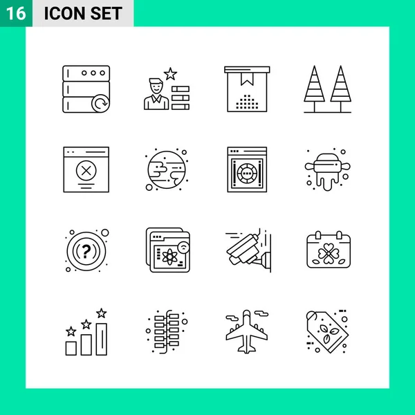 Conjunto Iconos Creativos Universales Simplemente Vector Ilustraciones Para Aplicaciones Web — Vector de stock