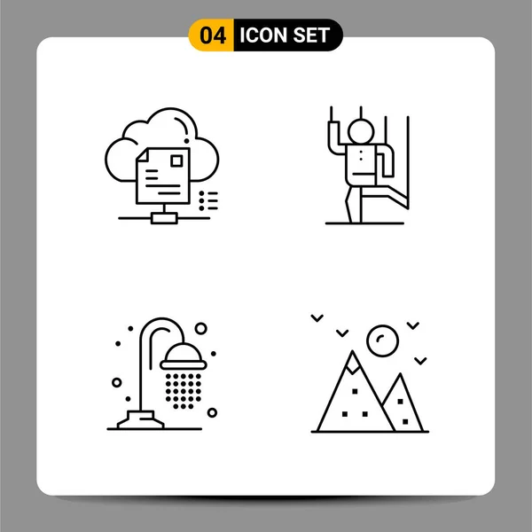 Conjunto Iconos Creativos Universales Simplemente Vector Ilustraciones Para Aplicaciones Web — Vector de stock